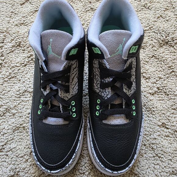 Air Jordan 3 Retro Green Glow Brand New 6.5Y - Picture 4 of 8